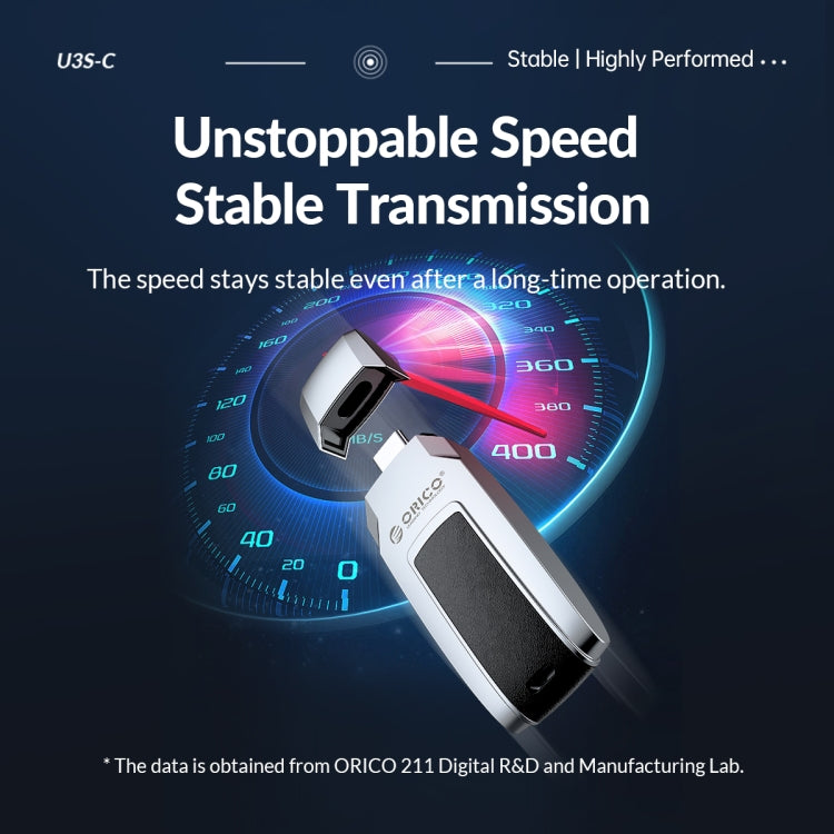 ORICO USB Flash Drive, Read: 260MB/s, Write: 70MB/s, Memory:32GB, Port:USB-A(Silver) - USB Flash Drives by ORICO | Online Shopping UK | buy2fix