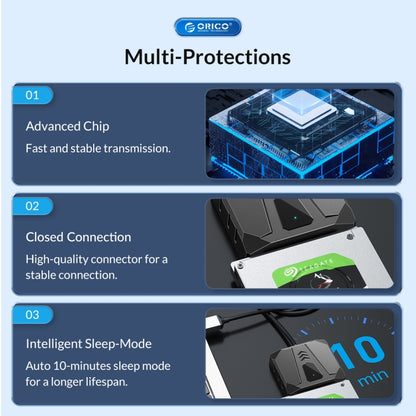 ORICO UTS2 USB 3.0 2.5-inch SATA HDD Adapter with Silicone Case, Cable Length:1m - USB to IDE / SATA by ORICO | Online Shopping UK | buy2fix