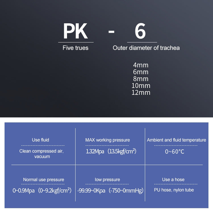 PK-8 LAIZE 10pcs Plastic Five Port Pneumatic Quick Fitting Connector -  by LAIZE | Online Shopping UK | buy2fix
