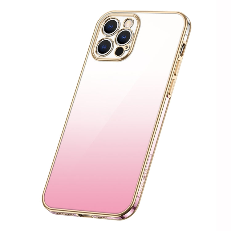 For iPhone 14 Pro Max SULADA Iridescence Series Plating Transparent Gradient Phone Case(Pink) - iPhone 14 Pro Max Cases by SULADA | Online Shopping UK | buy2fix