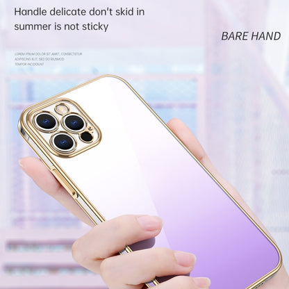 For iPhone 14 Pro Max SULADA Iridescence Series Plating Transparent Gradient Phone Case(Gold) - iPhone 14 Pro Max Cases by SULADA | Online Shopping UK | buy2fix