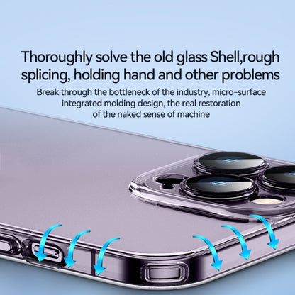 For iPhone 14 Pro SULADA Crystal Steel Series TPU Transparent Phone Case(Blue) - iPhone 14 Pro Cases by SULADA | Online Shopping UK | buy2fix