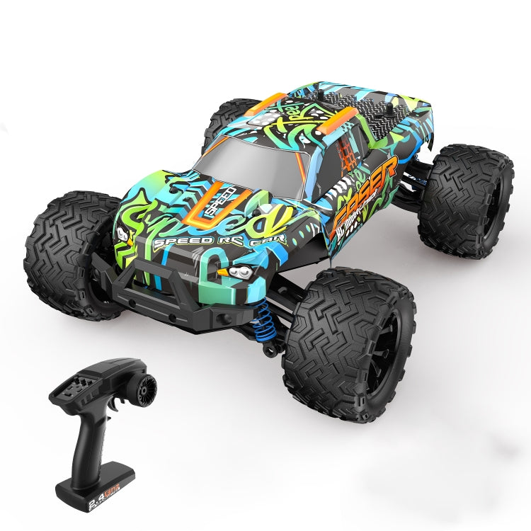 9000E 1:14 Full Scale Remote Control 4WD High Speed Car(Graffiti Blue) - RC Cars by buy2fix | Online Shopping UK | buy2fix