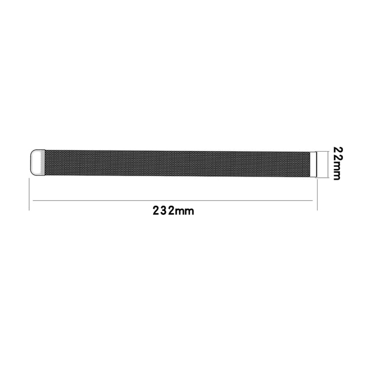 For Xiaomi Watch Color 22mm Milan Wrist Strap Watchband(Black) - Smart Wear by buy2fix | Online Shopping UK | buy2fix