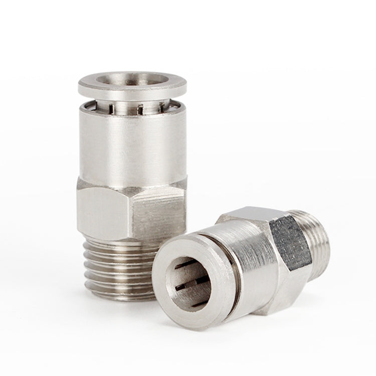 PC4-01 LAIZE Nickel Plated Copper Male Thread Straight Pneumatic Quick Connector -  by LAIZE | Online Shopping UK | buy2fix