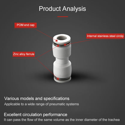 PU-4 LAIZE 10pcs PU Straight Pneumatic Quick Fitting Connector -  by LAIZE | Online Shopping UK | buy2fix