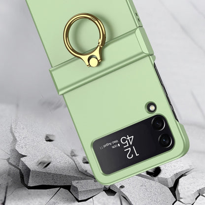 For Samsung Galaxy Z Flip4 GKK Ultrathin Hinge Full Coverage Phone Case with Ring Holder(Dark Green) - Galaxy Z Flip4 5G Cases by GKK | Online Shopping UK | buy2fix