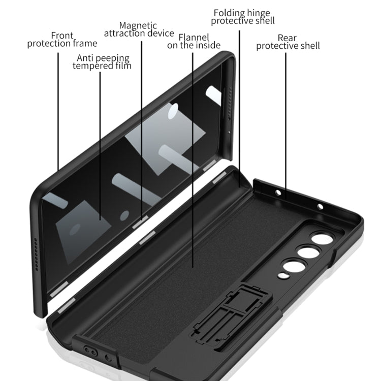 For Samsung Galaxy Z Fold4 GKK Magnetic Fold Full Coverage Anti Peep Phone Case(Silver) - Galaxy Z Fold4 5G Cases by GKK | Online Shopping UK | buy2fix