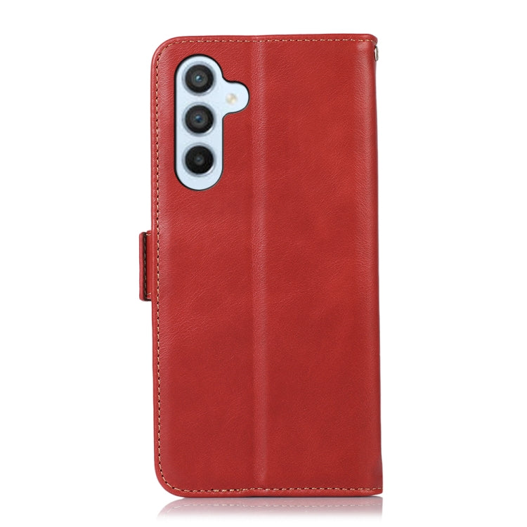 For Samsung Galaxy A54 5G Crazy Horse Top Layer Cowhide Leather Phone Case(Red) - Galaxy Phone Cases by buy2fix | Online Shopping UK | buy2fix