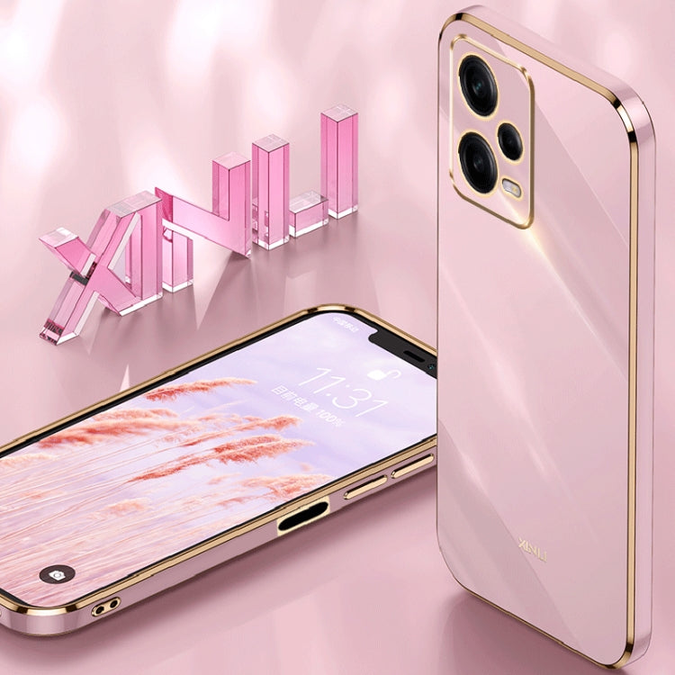 For Xiaomi Redmi Note 12 Pro 5G China XINLI Straight Edge 6D Electroplate TPU Phone Case(White) - Note 12 Pro Cases by buy2fix | Online Shopping UK | buy2fix