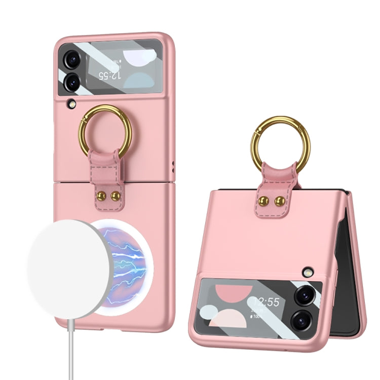 For Samsung Galaxy Z Flip4 GKK MagSafe Ultrathin Integrated Shockproof Phone Case with Ring Holder(Pink) - Galaxy Z Flip4 5G Cases by GKK | Online Shopping UK | buy2fix