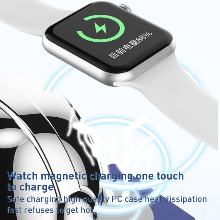 For Watch + Headset Intelligent Wireless Charging Holder(Silver) - Smart Wear by buy2fix | Online Shopping UK | buy2fix