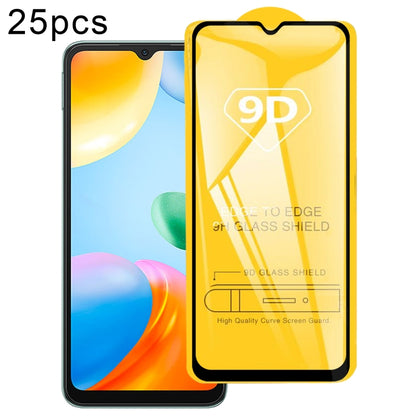 For Xiaomi Redmi 10C 25pcs 9D Full Glue Full Screen Tempered Glass Film -  by buy2fix | Online Shopping UK | buy2fix