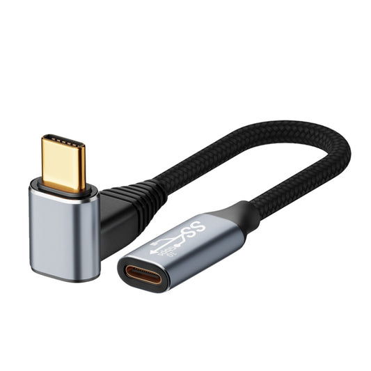 For Steam Deck Gen 100W USB-C/Type-C Male to USB-C/Type-C Female Stereo Curved Extension Cable, Length:0.5m - Other Accessories by buy2fix | Online Shopping UK | buy2fix