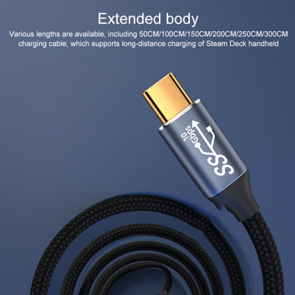 For Steam Deck Gen 100W USB-C/Type-C Male to USB-C/Type-C Female Stereo Curved Extension Cable, Length:1m - Other Accessories by buy2fix | Online Shopping UK | buy2fix