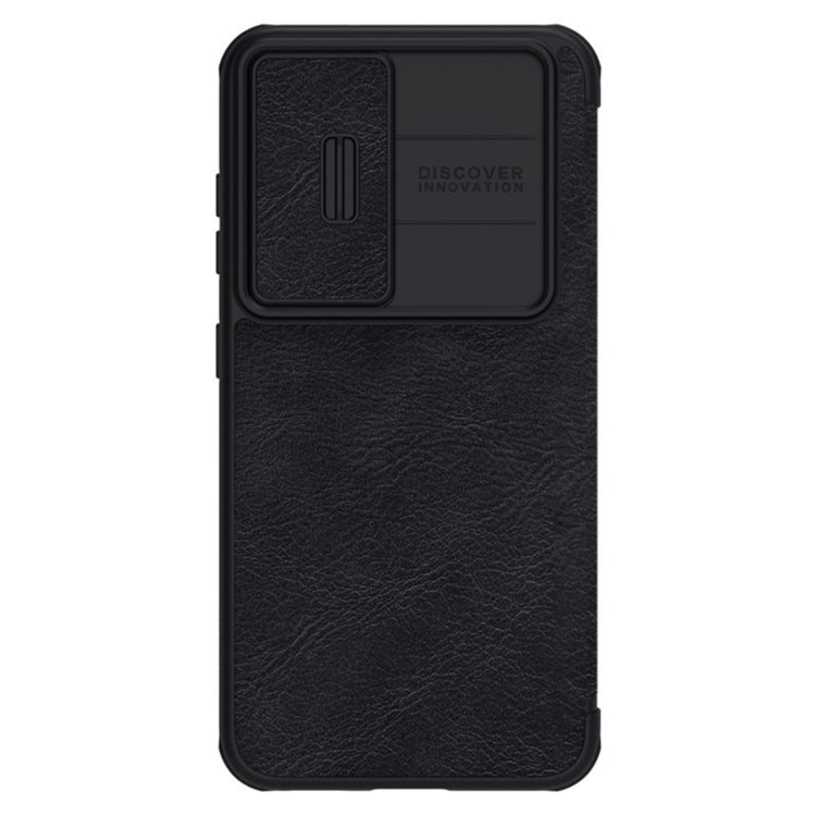 For Samsung Galaxy S23+ 5G NILLKIN QIN Series Pro Sliding Camera Cover Design Leather Phone Case(Black) - Galaxy S23+ 5G Cases by NILLKIN | Online Shopping UK | buy2fix