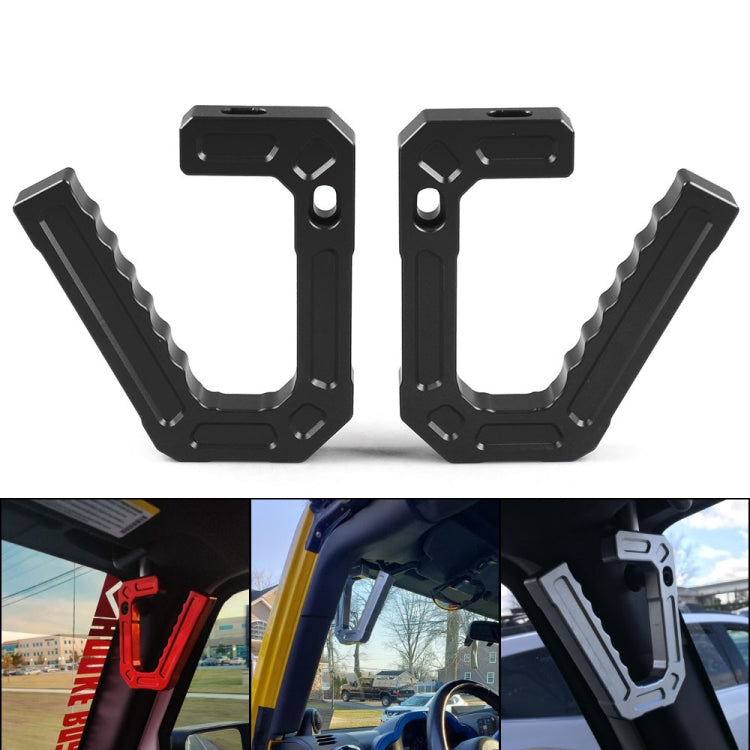 For Jeep Wrangler JK 2007-2018 Car Modification Aluminum Interior Handle(Black) - In Car by buy2fix | Online Shopping UK | buy2fix