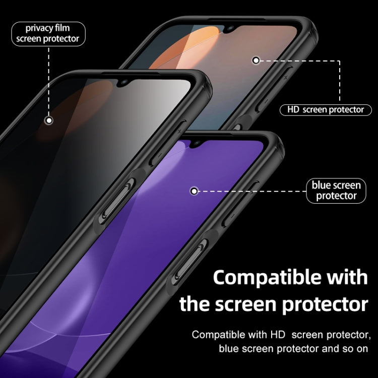 For Samsung Galaxy A24 4G Armor Clear TPU Hard PC Phone Case(Matte Black) - Galaxy Phone Cases by buy2fix | Online Shopping UK | buy2fix