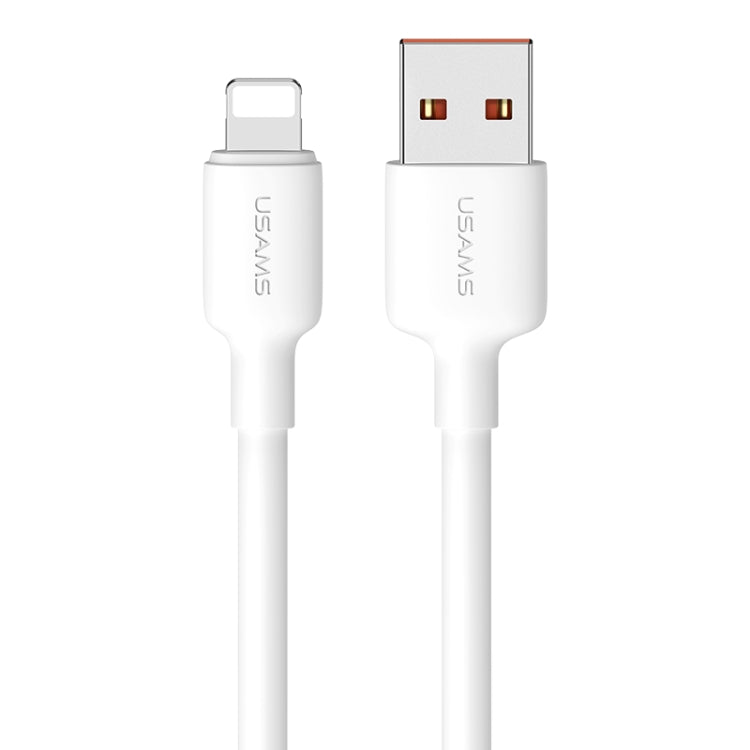 USAMS US-SJ606 U84 2.4A USB to 8 Pin Charging Data Cable, Cable Length:3m(White) - Normal Style Cable by USAMS | Online Shopping UK | buy2fix