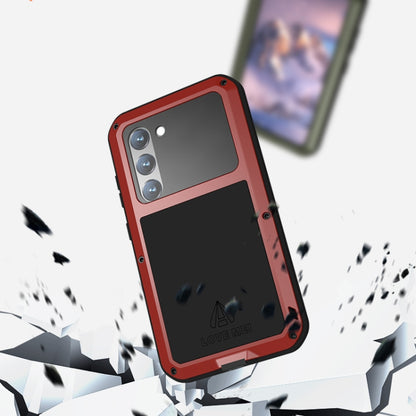 For Samsung Galaxy S23 5G LOVE MEI Metal Shockproof Life Waterproof Dustproof Phone Case(Red) - Galaxy S23 5G Cases by LOVE MEI | Online Shopping UK | buy2fix