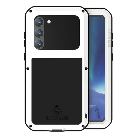 For Samsung Galaxy S23+ 5G LOVE MEI Metal Shockproof Life Waterproof Dustproof Phone Case(White) - Galaxy S23+ 5G Cases by LOVE MEI | Online Shopping UK | buy2fix