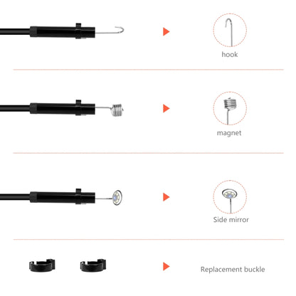 P130 8mm 4.3 inch Triple Camera with Screen Endoscope, Length:2m - Consumer Electronics by buy2fix | Online Shopping UK | buy2fix