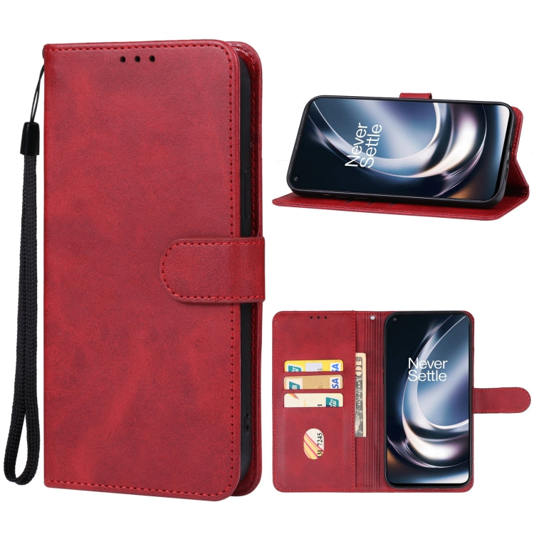 For OnePlus Nord CE 3 Lite Leather Phone Case(Red) - OnePlus Cases by buy2fix | Online Shopping UK | buy2fix