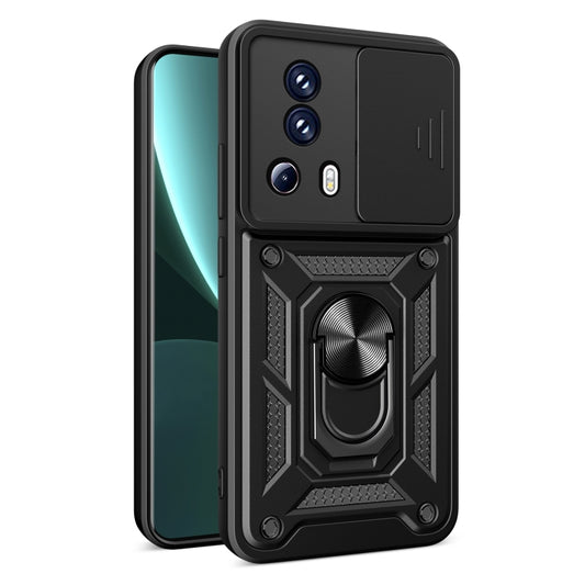 For Xiaomi Civi 2 5G / 13 Lite Sliding Camera Cover Design TPU+PC Phone Case(Black) - 13 Lite Cases by buy2fix | Online Shopping UK | buy2fix