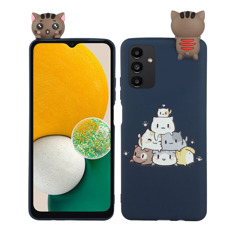 For Samsung Galaxy A14 5G Shockproof Cartoon TPU Phone Case(Stacked Cats) - Galaxy Phone Cases by buy2fix | Online Shopping UK | buy2fix