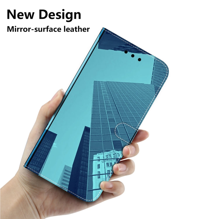 For Samsung Galaxy A24 4G Imitated Mirror Surface Leather Phone Case(Blue) - Galaxy Phone Cases by buy2fix | Online Shopping UK | buy2fix