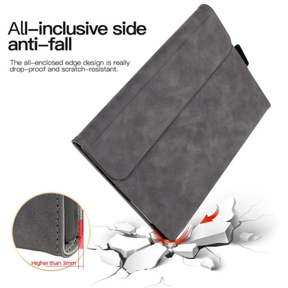 For Microsoft Surface Pro X Sheepskin All-Inclusive Shockproof Protective Case with Power Bag(Grey) - Others by buy2fix | Online Shopping UK | buy2fix