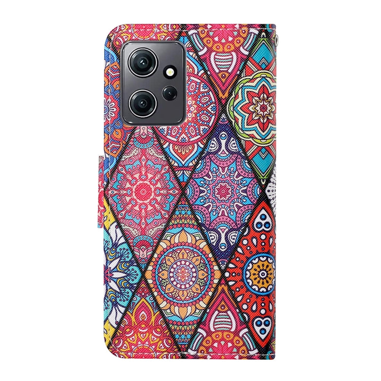 For Xiaomi Redmi Note 12 4G Global Colored Drawing Pattern Flip Leather Phone Case(Diamond Totem) - Note 12 Cases by buy2fix | Online Shopping UK | buy2fix