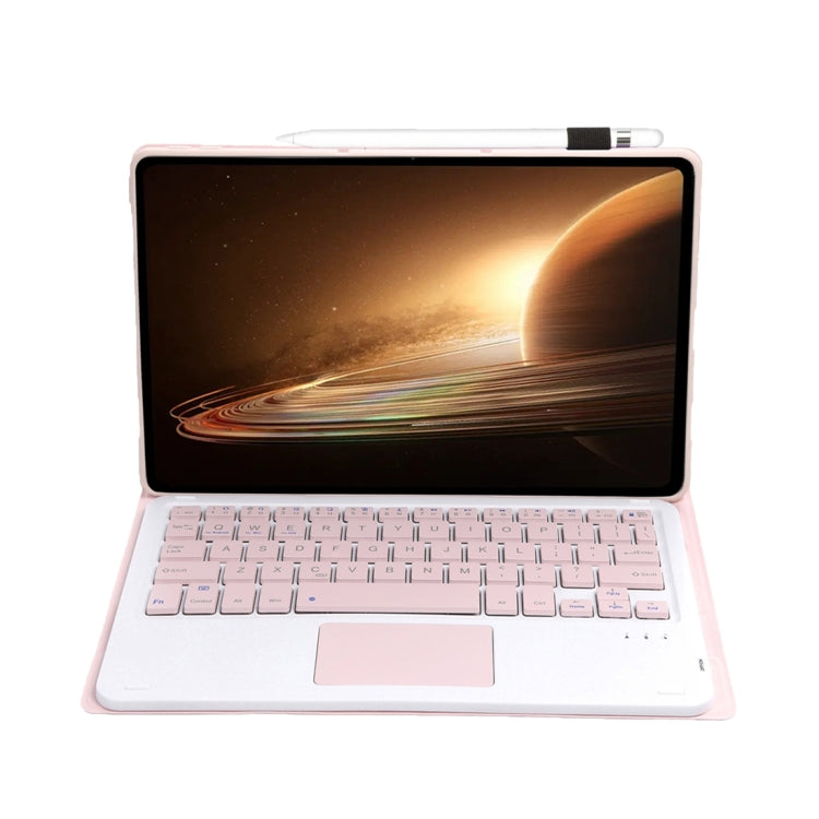 For OPPO Pad 2 11.61 inch 2023 OP13-A Lambskin Texture Ultra-thin Detachable Bluetooth Keyboard Leather Case with Touchpad(Pink) - Others Keyboard by buy2fix | Online Shopping UK | buy2fix