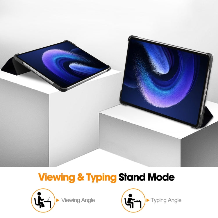 For Xiaomi Pad 6 / 6 Pro Custer Painted 3-Fold Stand Leather Smart Tablet Case(Big Eye ME) -  by buy2fix | Online Shopping UK | buy2fix