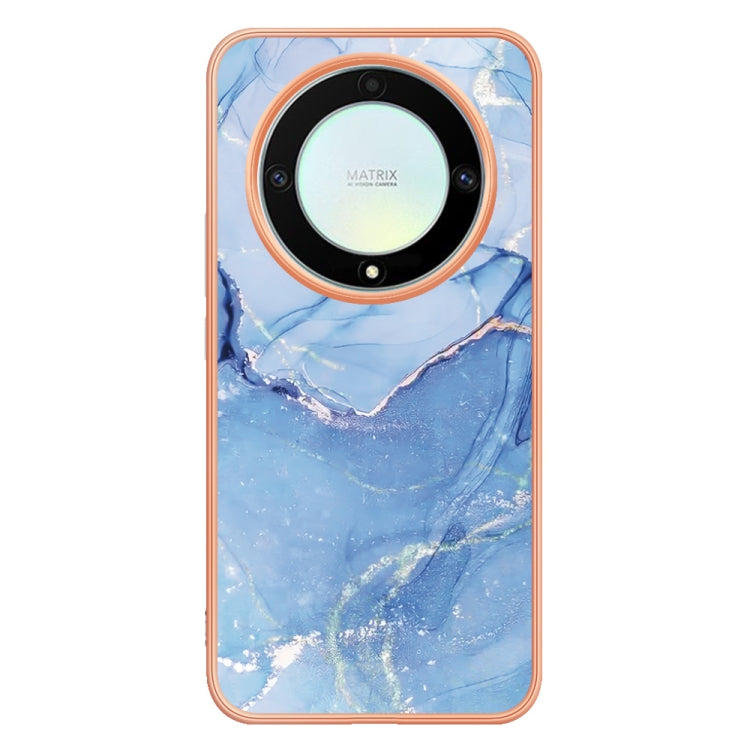 For Honor X9a / Magic5 Lite Electroplating Marble Dual-side IMD Phone Case(Blue 018) - Honor Cases by buy2fix | Online Shopping UK | buy2fix