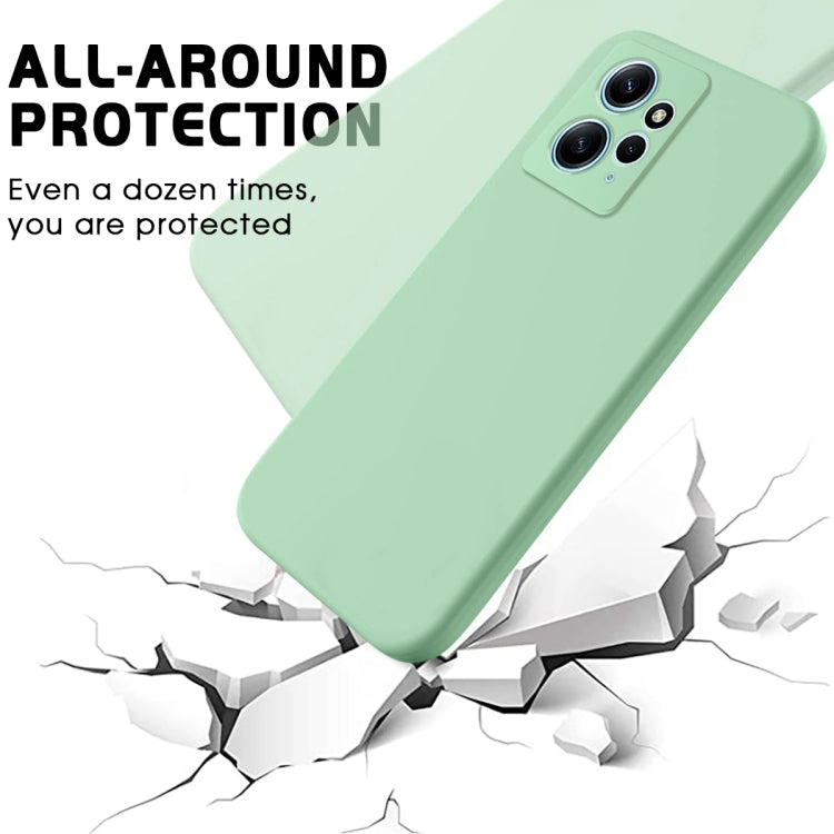 For Xiaomi Redmi Note 12 4G Global Pure Color Liquid Silicone Shockproof Phone Case(Green) - Note 12 Cases by buy2fix | Online Shopping UK | buy2fix