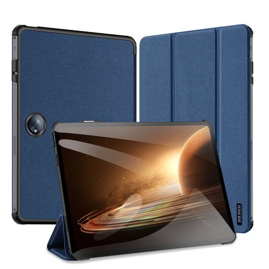 For OnePlus Pad / OPPO Pad 2 DUX DUCIS Domo Series Magnetic Flip Leather Tablet Case(Blue) - Others by DUX DUCIS | Online Shopping UK | buy2fix