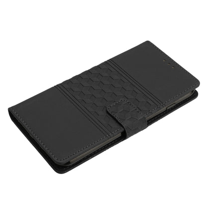 For TCL 40 SE Diamond Embossed Skin Feel Leather Phone Case with Lanyard(Black) - More Brand by buy2fix | Online Shopping UK | buy2fix