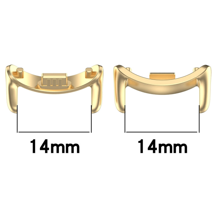 For Xiaomi Mi Band 8 1 Pair Stainless steel Metal Watch Band Connector(Gold) -  by buy2fix | Online Shopping UK | buy2fix