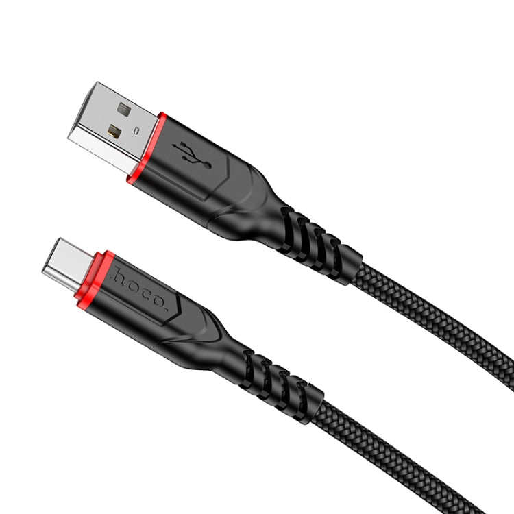 hoco X59 Victory 3A USB to USB-C / Type-C Charging Data Dable, Length:2m(Black) - USB-C & Type-C Cable by hoco | Online Shopping UK | buy2fix