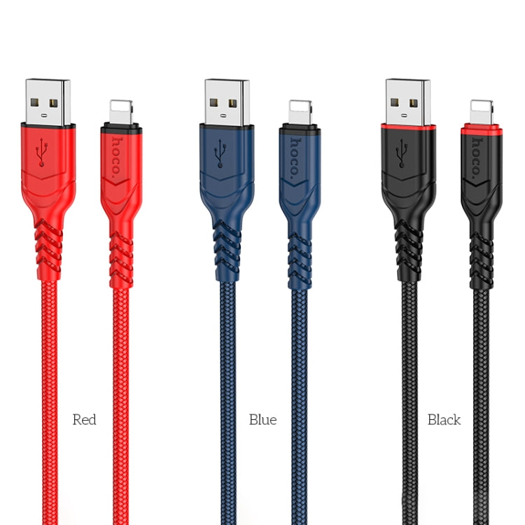 hoco X59 Victory 2.4A USB to 8 Pin Charging Data Dable, Length:2m(Black) - Normal Style Cable by hoco | Online Shopping UK | buy2fix