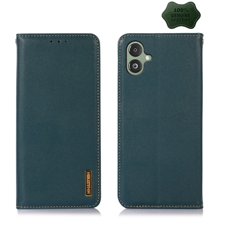 For Samsung Galaxy F14 5G KHAZNEH Nappa Top Layer Cowhide Leather Phone Case(Green) - Galaxy Phone Cases by buy2fix | Online Shopping UK | buy2fix