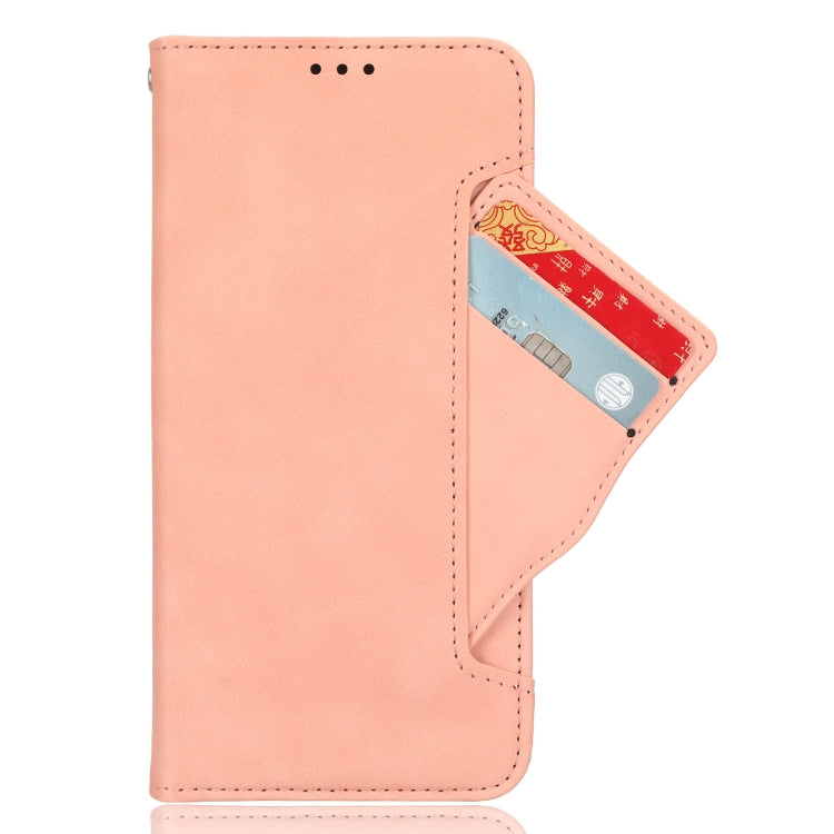 For Nokia C32 4G Skin Feel Calf Texture Card Slots Leather Phone Case(Pink) - Nokia Cases by buy2fix | Online Shopping UK | buy2fix