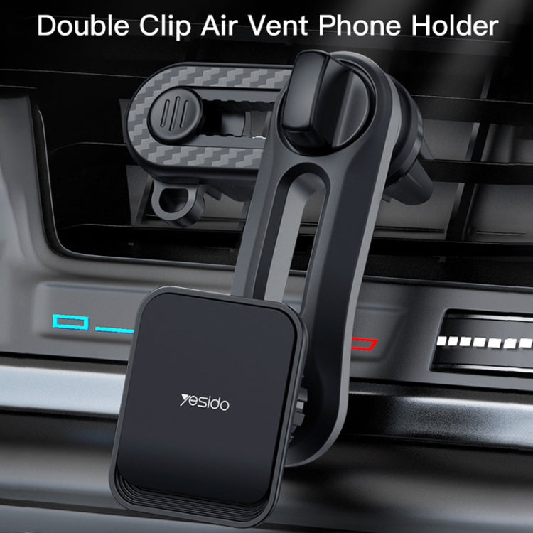 Yesido C106 Car Air Outlet Dual Clip Magsafe Magnetic Phone Navigation Holder(Black) -  by Yesido | Online Shopping UK | buy2fix