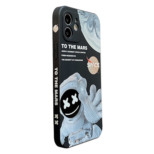For iPhone 6s Plus Martian Astronaut Pattern Shockproof Phone Case(Black) - More iPhone Cases by buy2fix | Online Shopping UK | buy2fix