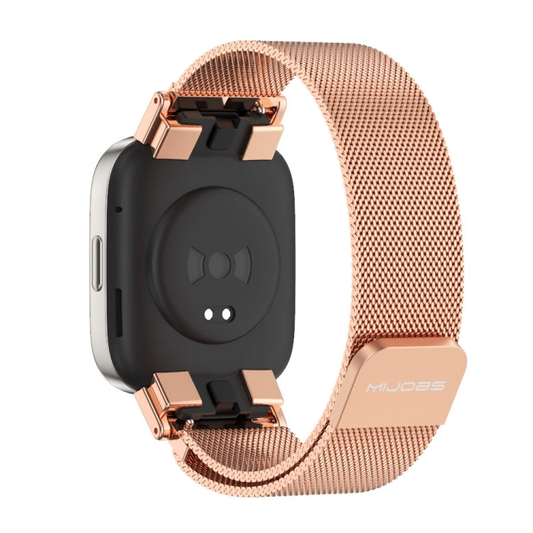 For Redmi Watch 3 Mijobs Milan Magnetic Metal Watch Band(Rose Gold) - Watch Bands by MIJOBS | Online Shopping UK | buy2fix