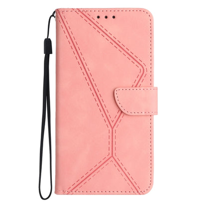 For Xiaomi 13 Stitching Embossed Leather Phone Case(Pink) - 13 Cases by buy2fix | Online Shopping UK | buy2fix