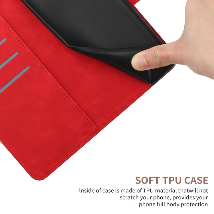 For Xiaomi 12T / 12T Pro Stitching Embossed Leather Phone Case(Red) - Xiaomi Cases by buy2fix | Online Shopping UK | buy2fix