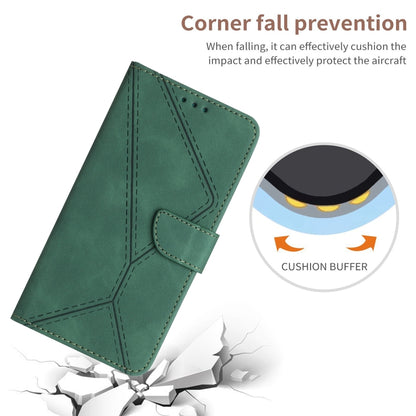 For Xiaomi 12T / 12T Pro Stitching Embossed Leather Phone Case(Green) - Xiaomi Cases by buy2fix | Online Shopping UK | buy2fix