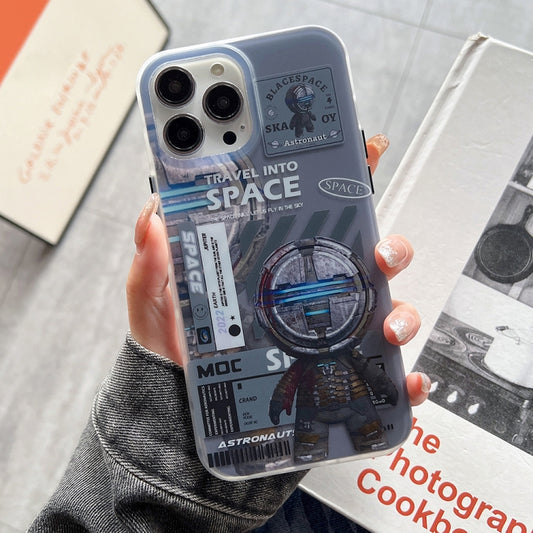 For iPhone 11 Dual-side IMD Astronaut Frosted Phone Case(Blue Grey) - iPhone 11 Cases by buy2fix | Online Shopping UK | buy2fix